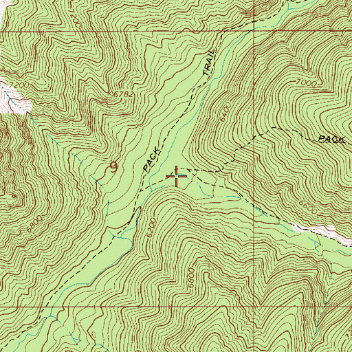 Topographic Map of Dry Canyon, ID