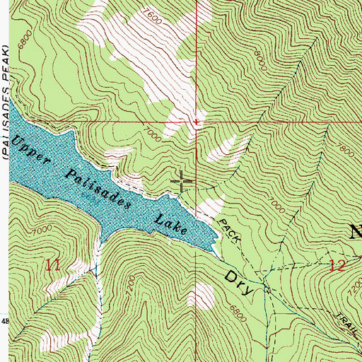 Topographic Map of Dry Canyon, ID