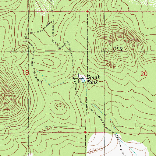 Topographic Map of Smith Tank, AZ
