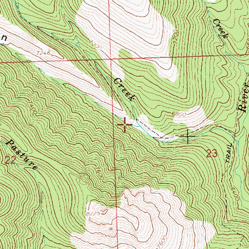 Topographic Map of Dry Canyon, ID