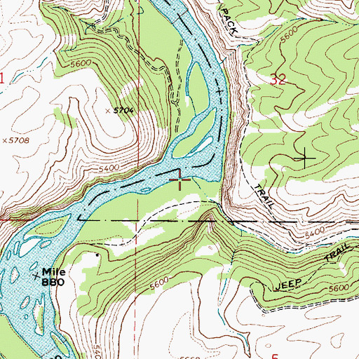 Topographic Map of Dry Canyon, ID