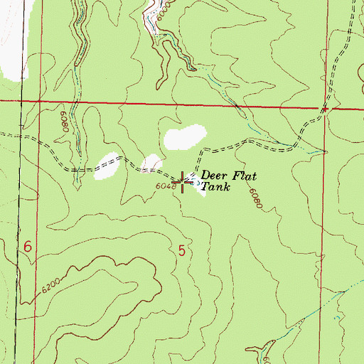 Topographic Map of Deer Flat Tank, AZ