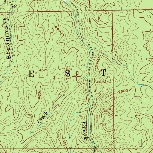 Topographic Map of Dry Creek, ID