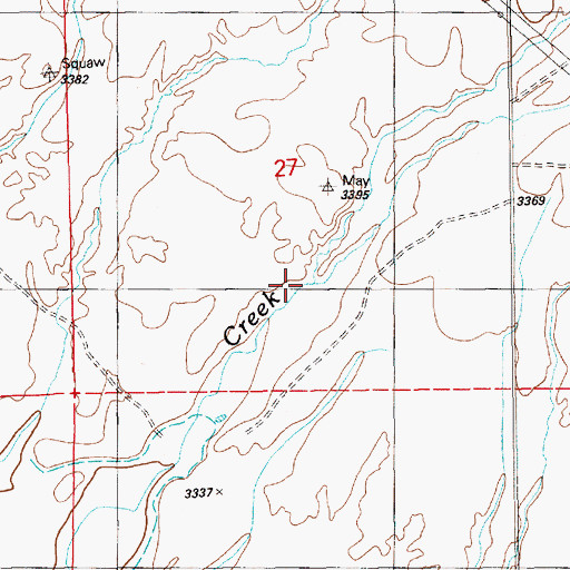 Topographic Map of Dry Creek, ID