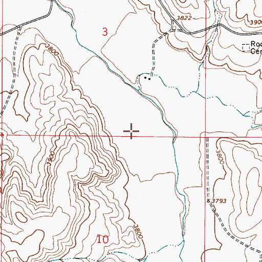 Topographic Map of Dry Creek, ID