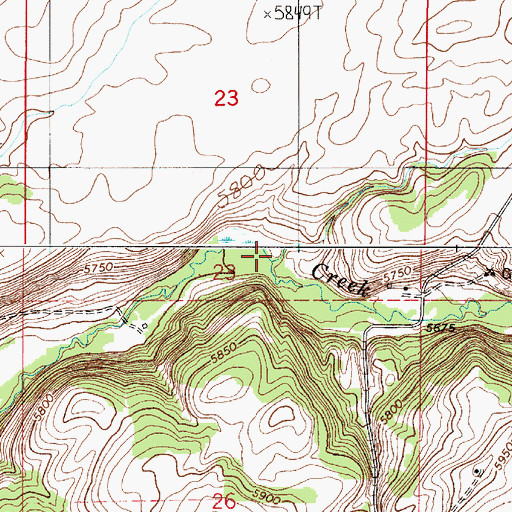Topographic Map of Dry Creek, ID