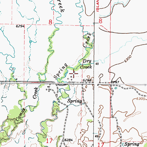 Topographic Map of Dry Creek, ID