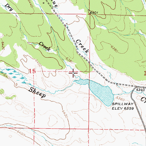 Topographic Map of Dry Creek, ID