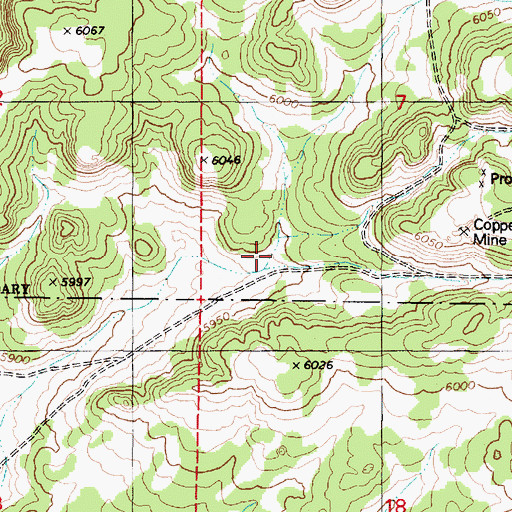 Topographic Map of South Tank, AZ