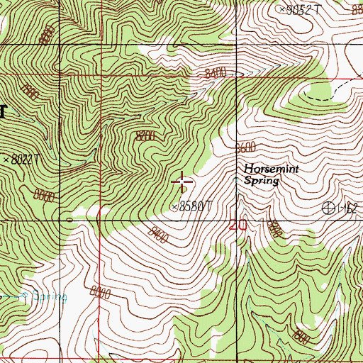 Topographic Map of Dry Creek Trail, ID