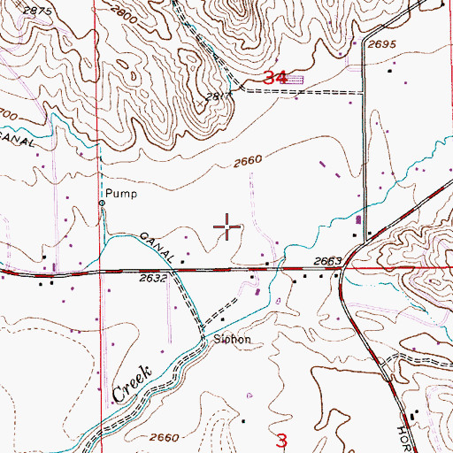 Topographic Map of Dry Creek Valley, ID