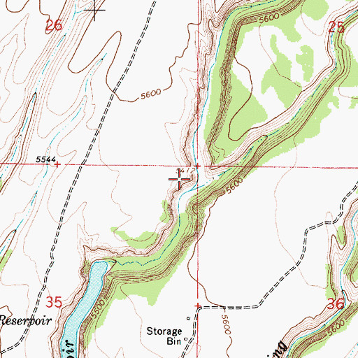 Topographic Map of Dry Fork, ID