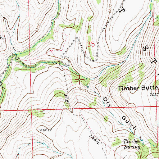 Topographic Map of Dry Gulch, ID