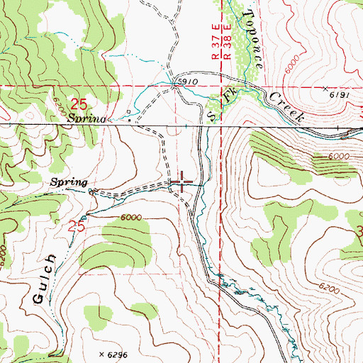 Topographic Map of Dry Gulch, ID