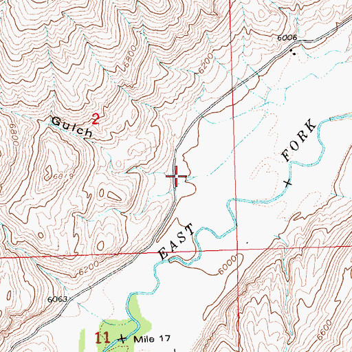 Topographic Map of Dry Gulch, ID