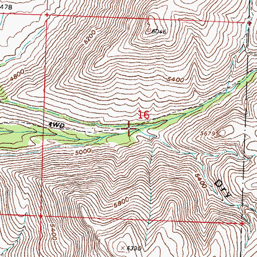 Topographic Map of Dry Gulch, ID