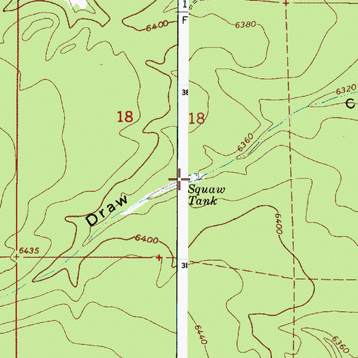 Topographic Map of Squaw Tank, AZ