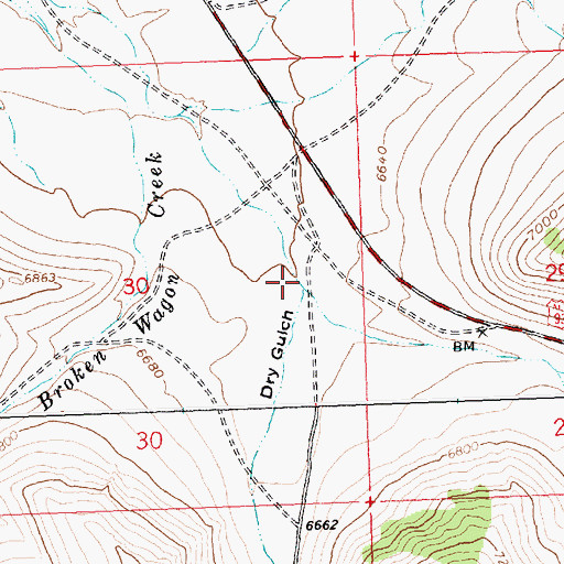 Topographic Map of Dry Gulch, ID