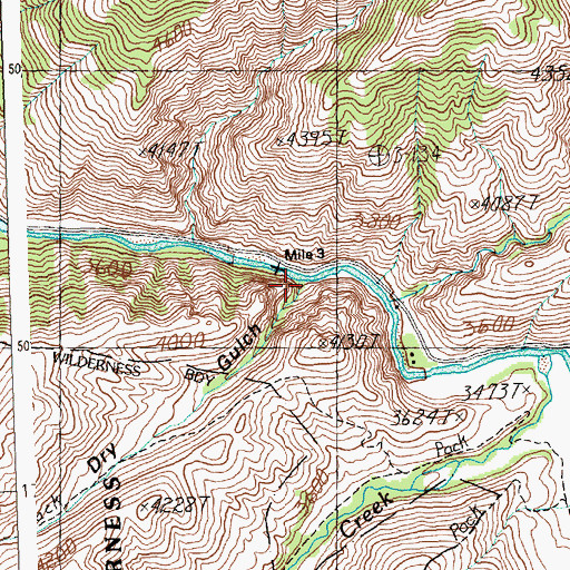 Topographic Map of Dry Gulch, ID