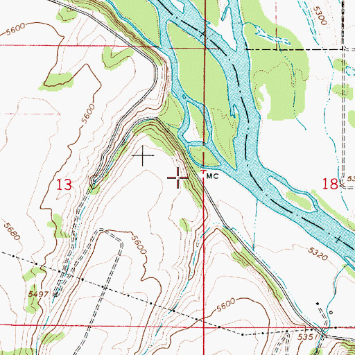 Topographic Map of Dry Hollow, ID
