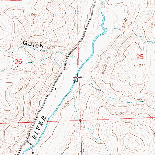Topographic Map of Dry Hollow, ID