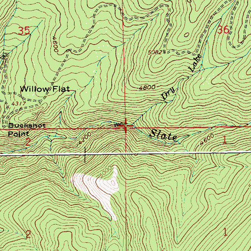 Topographic Map of Dry Lake Creek, ID