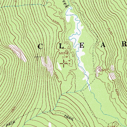 Topographic Map of Duck Creek, ID