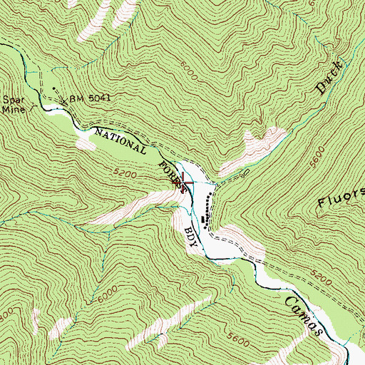 Topographic Map of Duck Creek, ID