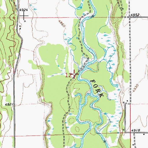 Topographic Map of Duffner Creek, ID