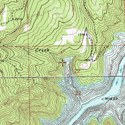 Topographic Map of Duffy Creek, ID