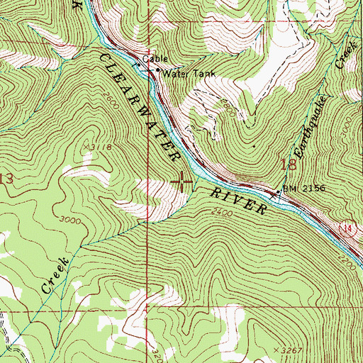 Topographic Map of Dump Creek, ID