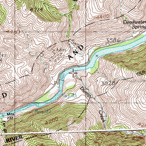 Topographic Map of Dump Creek, ID