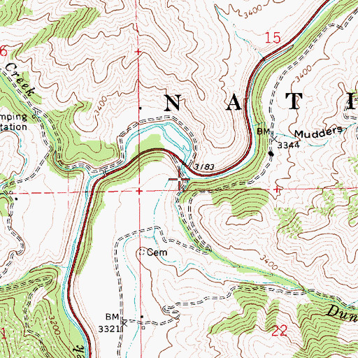 Topographic Map of Dunnigan Creek, ID