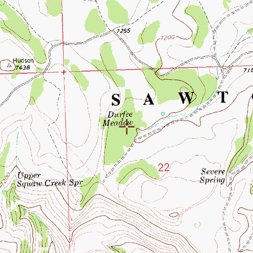 Topographic Map of Durfee Meadow, ID