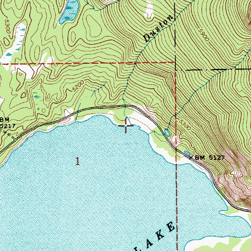 Topographic Map of Duston Creek, ID