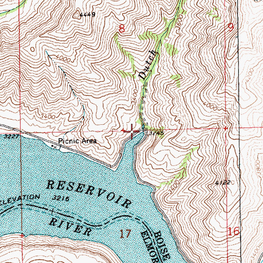 Topographic Map of Dutch Creek, ID