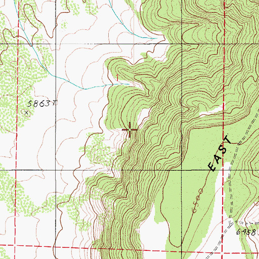 Topographic Map of Table Mountain, AZ
