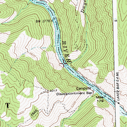 Topographic Map of Dwyer Creek, ID