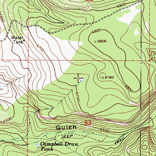 Topographic Map of Table Mountain Tank, AZ