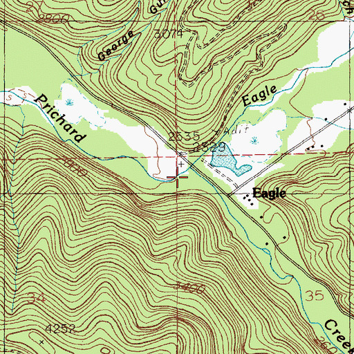 Topographic Map of Eagle Creek, ID