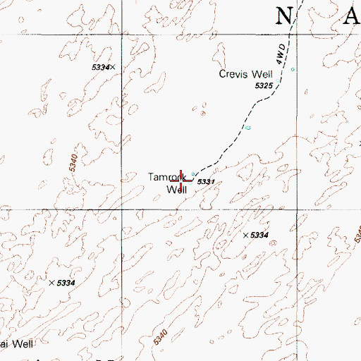 Topographic Map of Tamrock Well, AZ