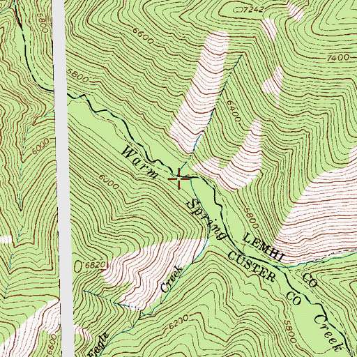 Topographic Map of Eagle Creek, ID