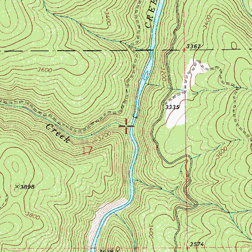 Topographic Map of Eagle Creek, ID
