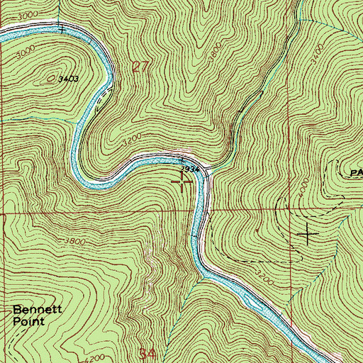 Topographic Map of Eagle Creek, ID