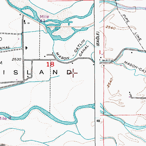 Topographic Map of Eagle Island, ID