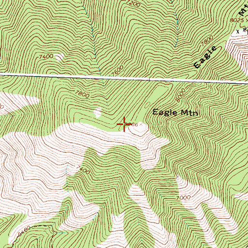 Topographic Map of Eagle Mountain, ID