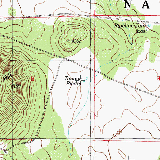 Topographic Map of Tanque Piedra, AZ