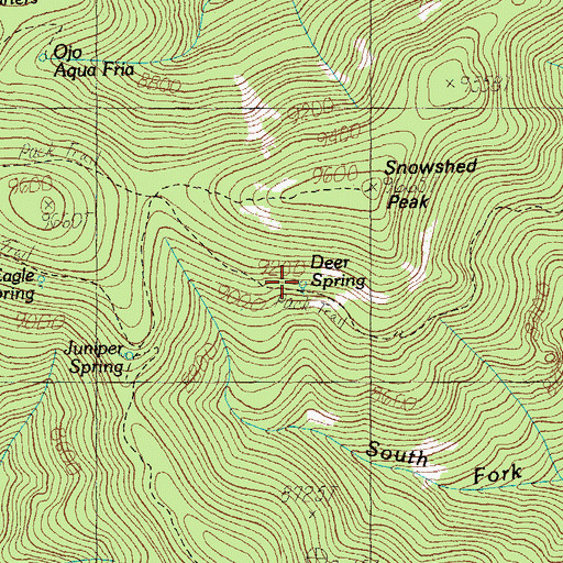 Topographic Map of Deer Spring, AZ