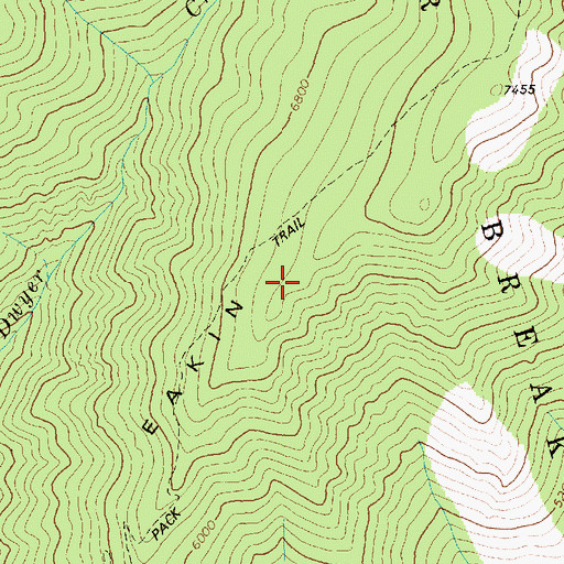 Topographic Map of Eakin Ridge, ID