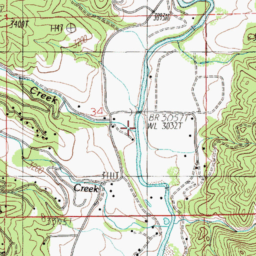 Topographic Map of Easley Creek, ID